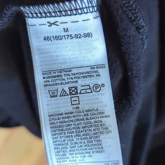 EUC Gap Soft Black Cotton Short Sleeve Shirt Dress – Size M - Picture 10 of 11